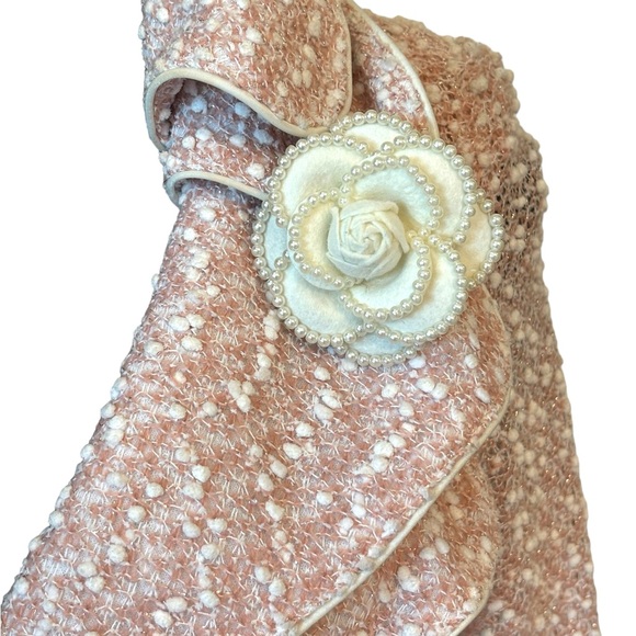 Handmade Pearl Trim Pin Brooch Hair Clip - Picture 3 of 11